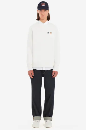 Doppelter Fuchskopf-Aufnäher Klassischer Sweatshirt Ecru