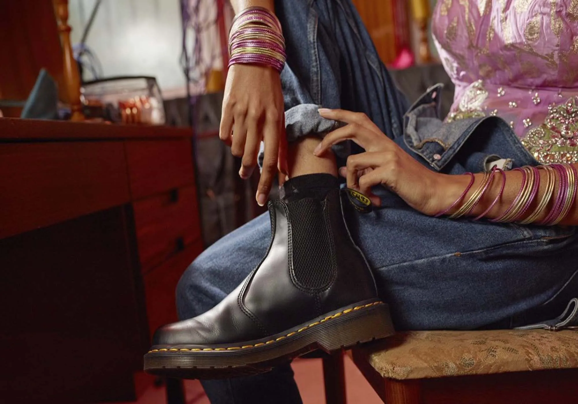 Dr. Martens 2976 YS Black Smooth Unisex Leder Chelsea Boots Dr. Martens Schuhe