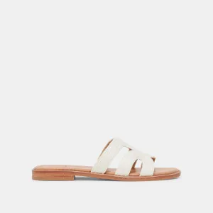 EMON WEITE SANDALEN WEIß RAFFIA