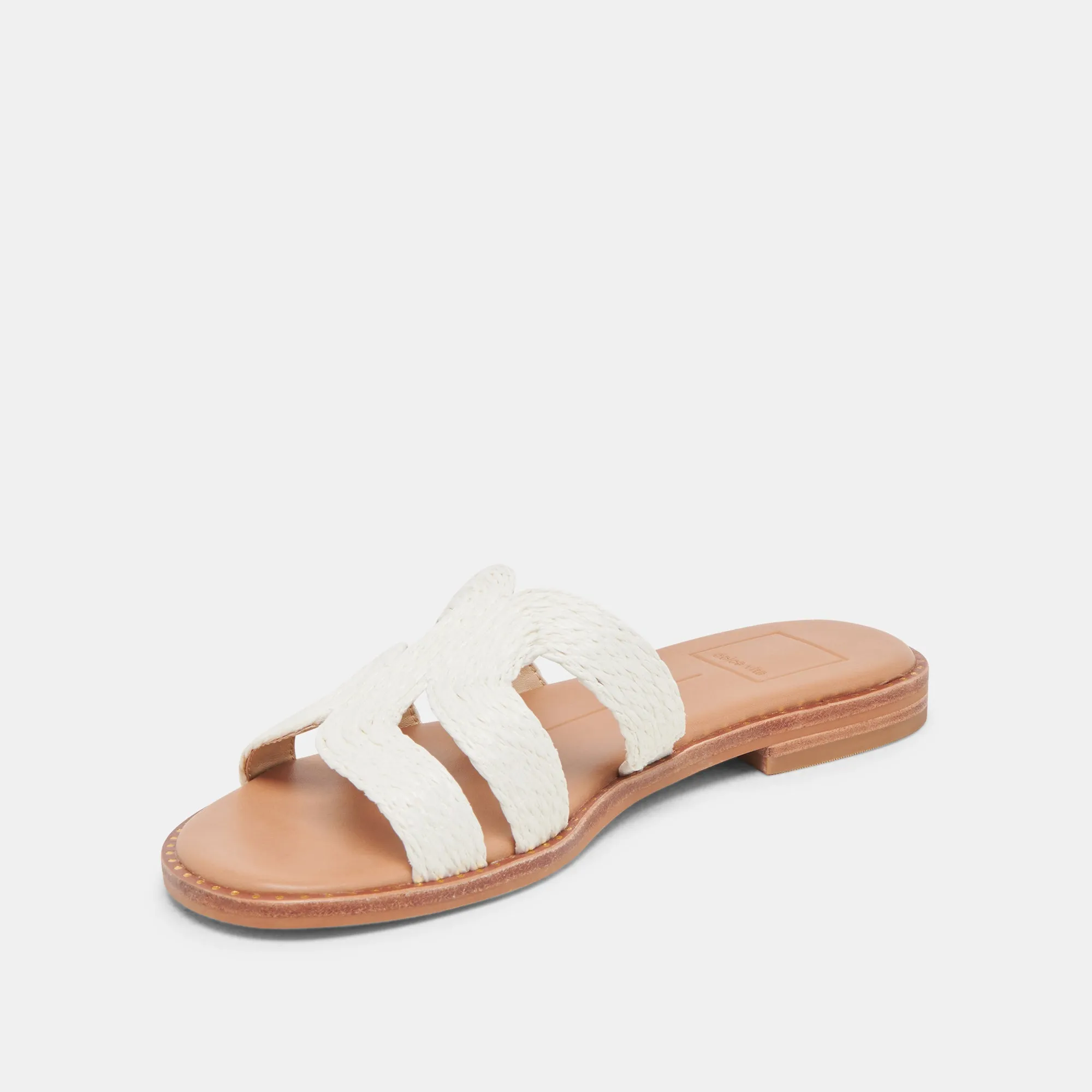 EMON WEITE SANDALEN WEIß RAFFIA
