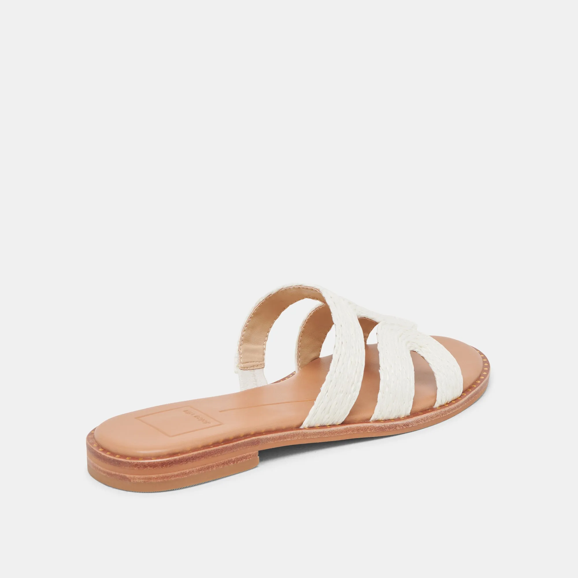EMON WEITE SANDALEN WEIß RAFFIA
