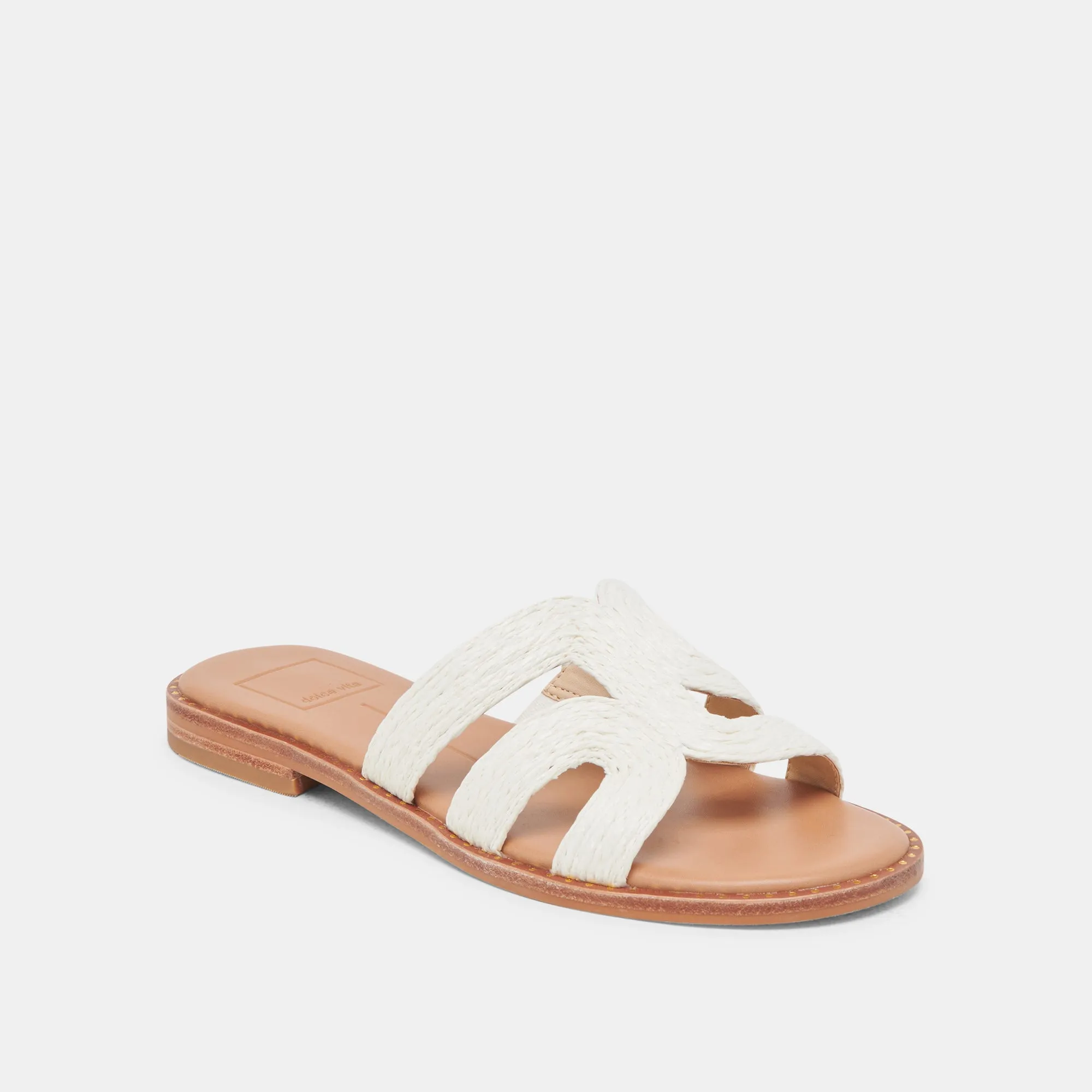 EMON WEITE SANDALEN WEIß RAFFIA