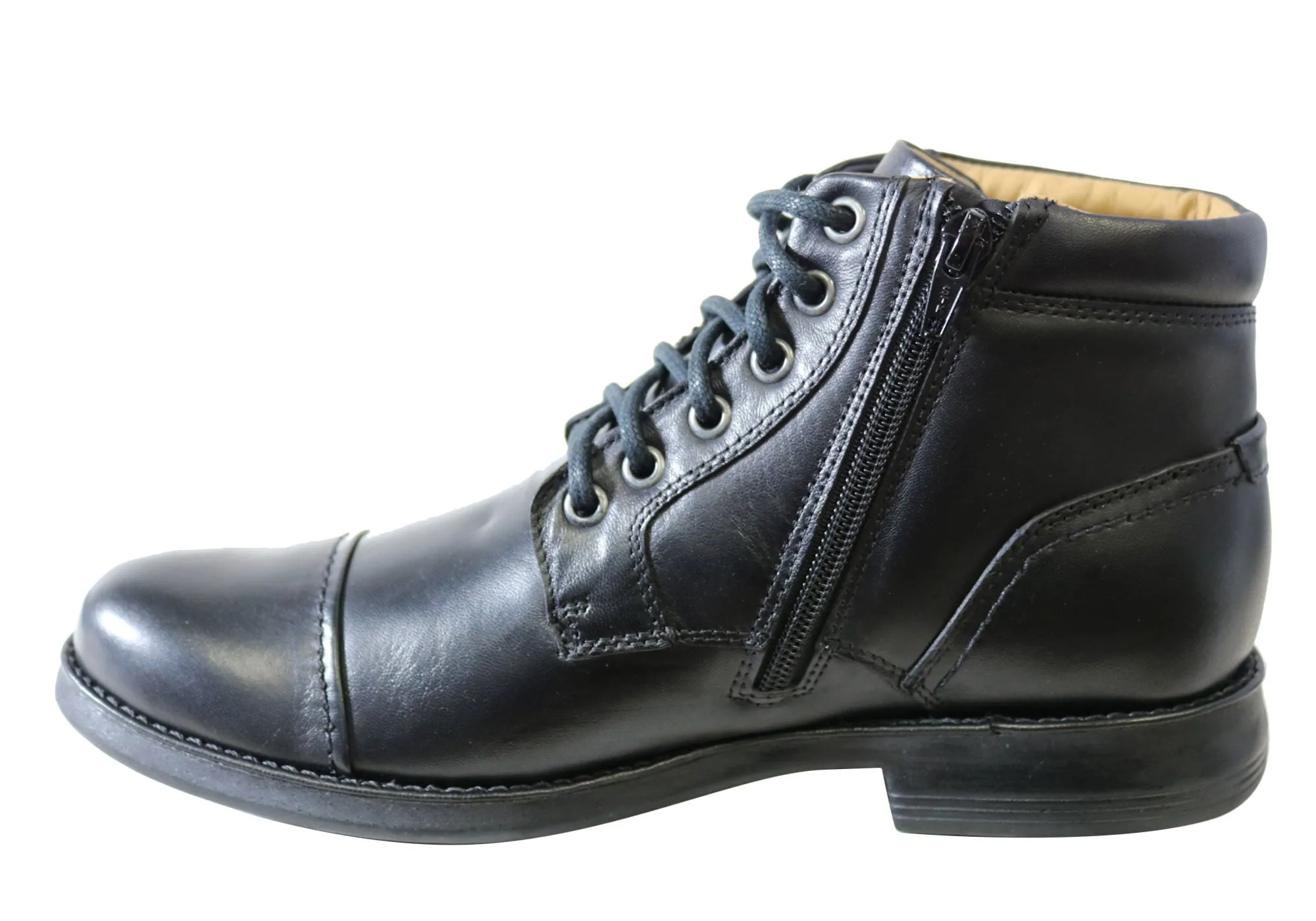 Ferricelli Ryan Herren Leder Schnürstiefel Hergestellt in Brasilien Ferricelli Schuhe