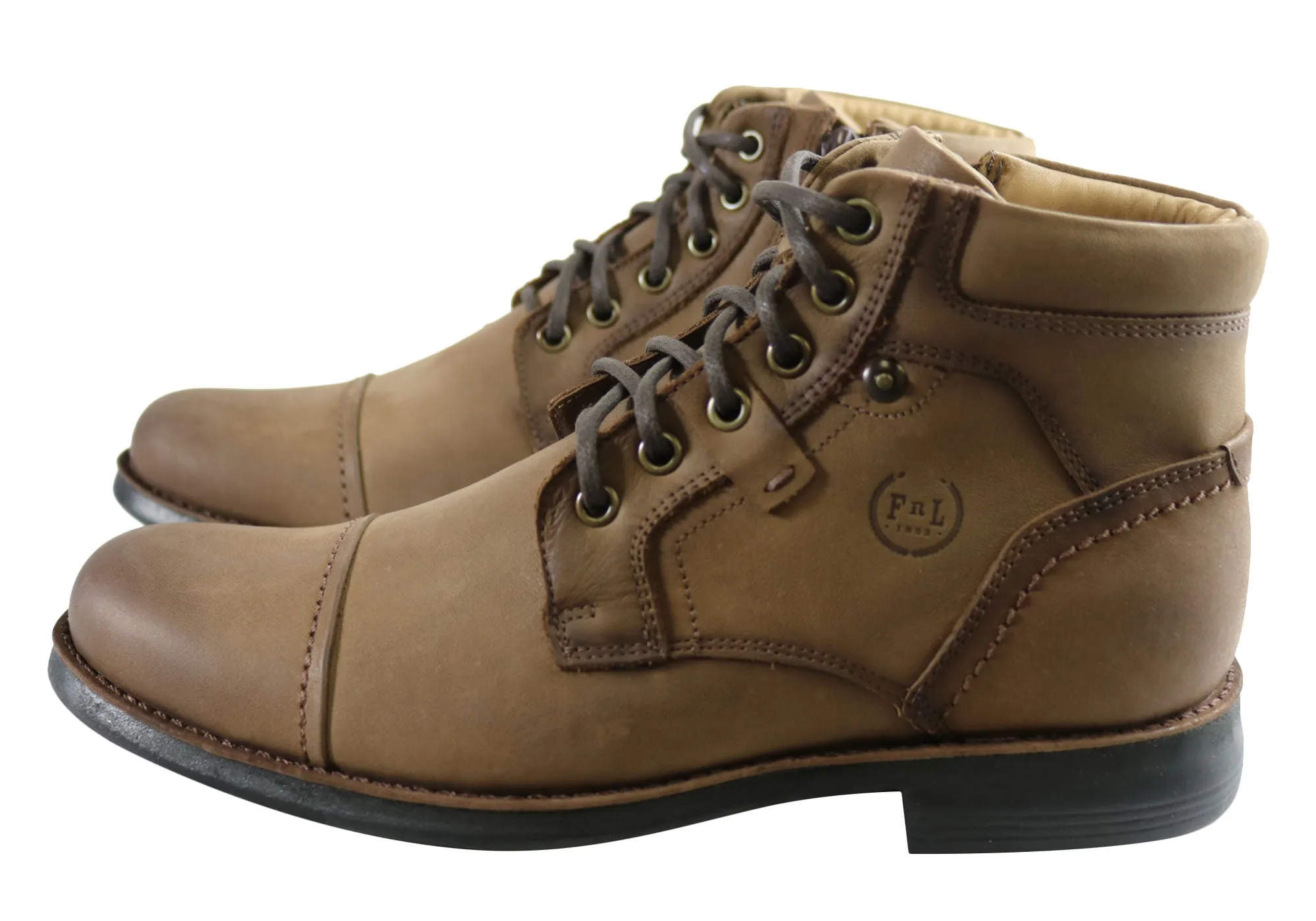 Ferricelli Ryan Herren Leder Schnürstiefel Hergestellt in Brasilien Ferricelli Schuhe
