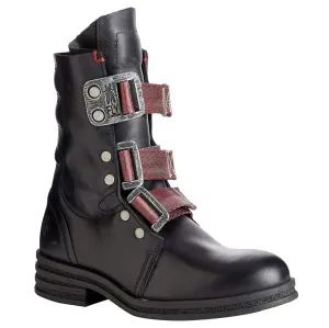 Fly London Kiff682Fly Rug Leder Damen Schnallen Stiefeletten
