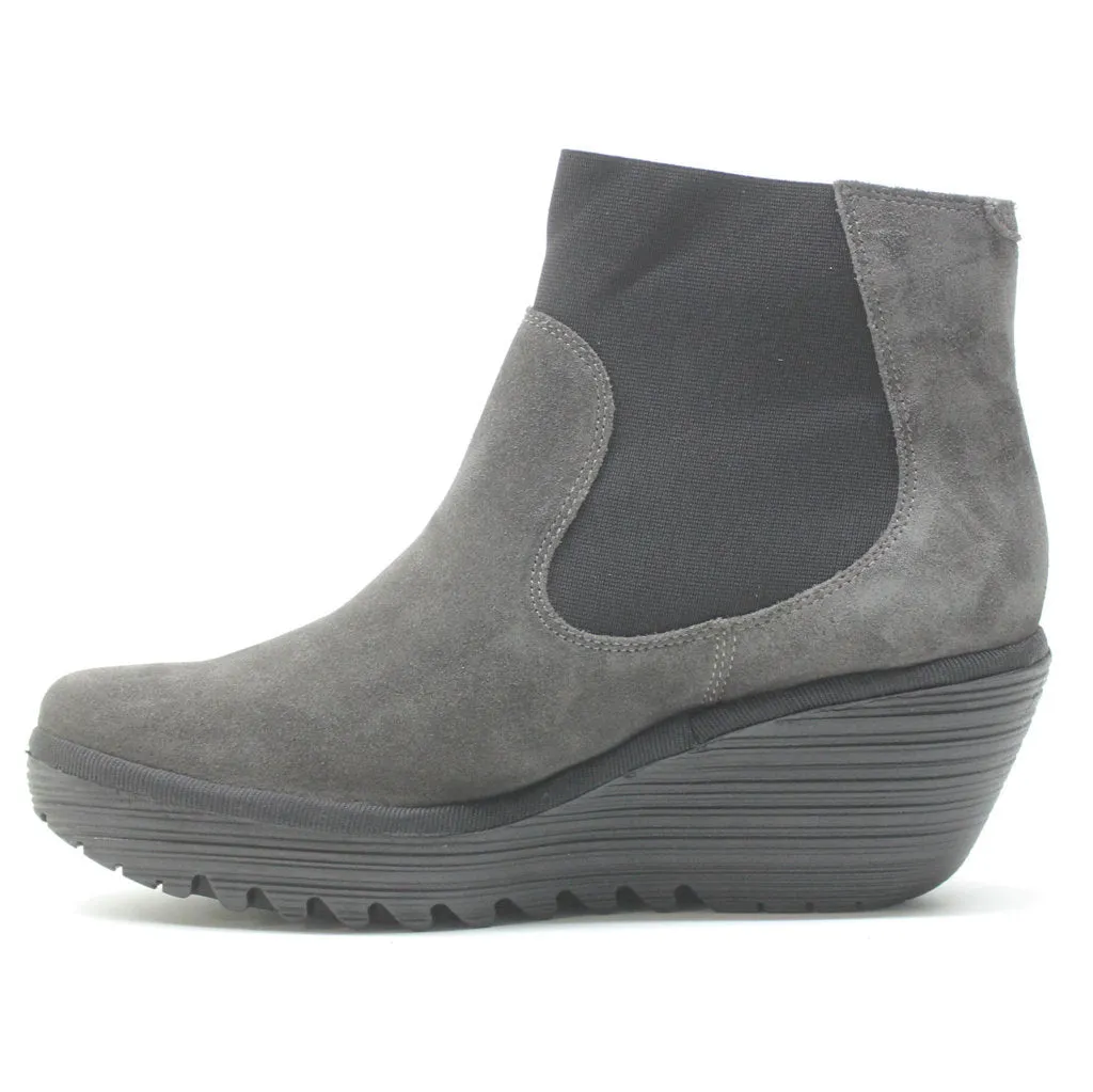 Fly London Yade398Fly Suede Damen Keilabsatz Stiefeletten