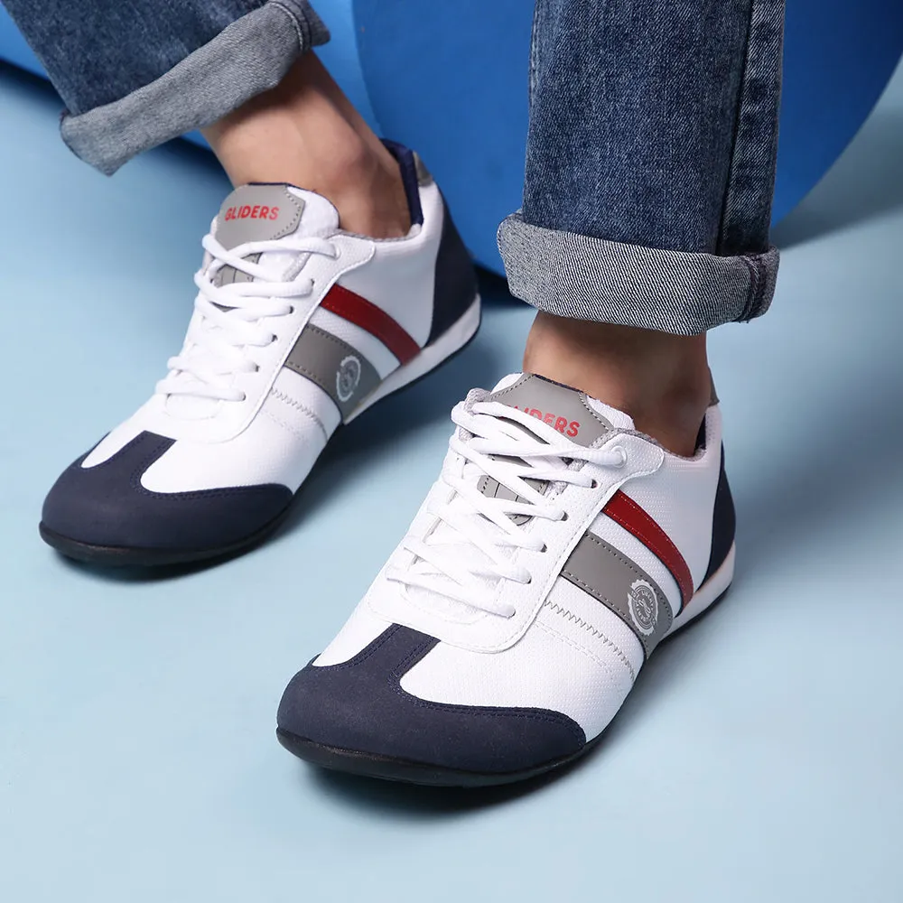 Force 10 Herren Weiße Freizeitschuhe mit Schnürung (LB09-52)