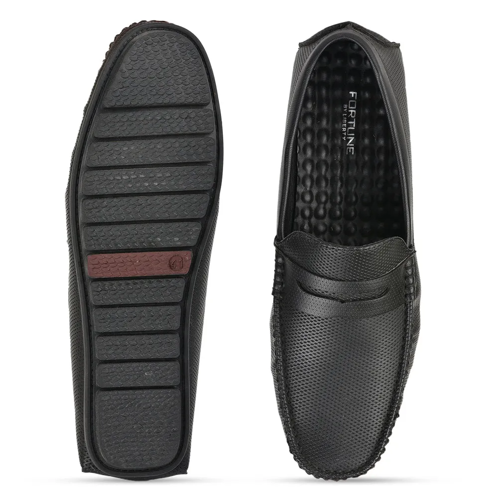 Fortune (SCHWARZ) Bequeme Loafer Schuhe Für Herren AVN-05 Von Liberty