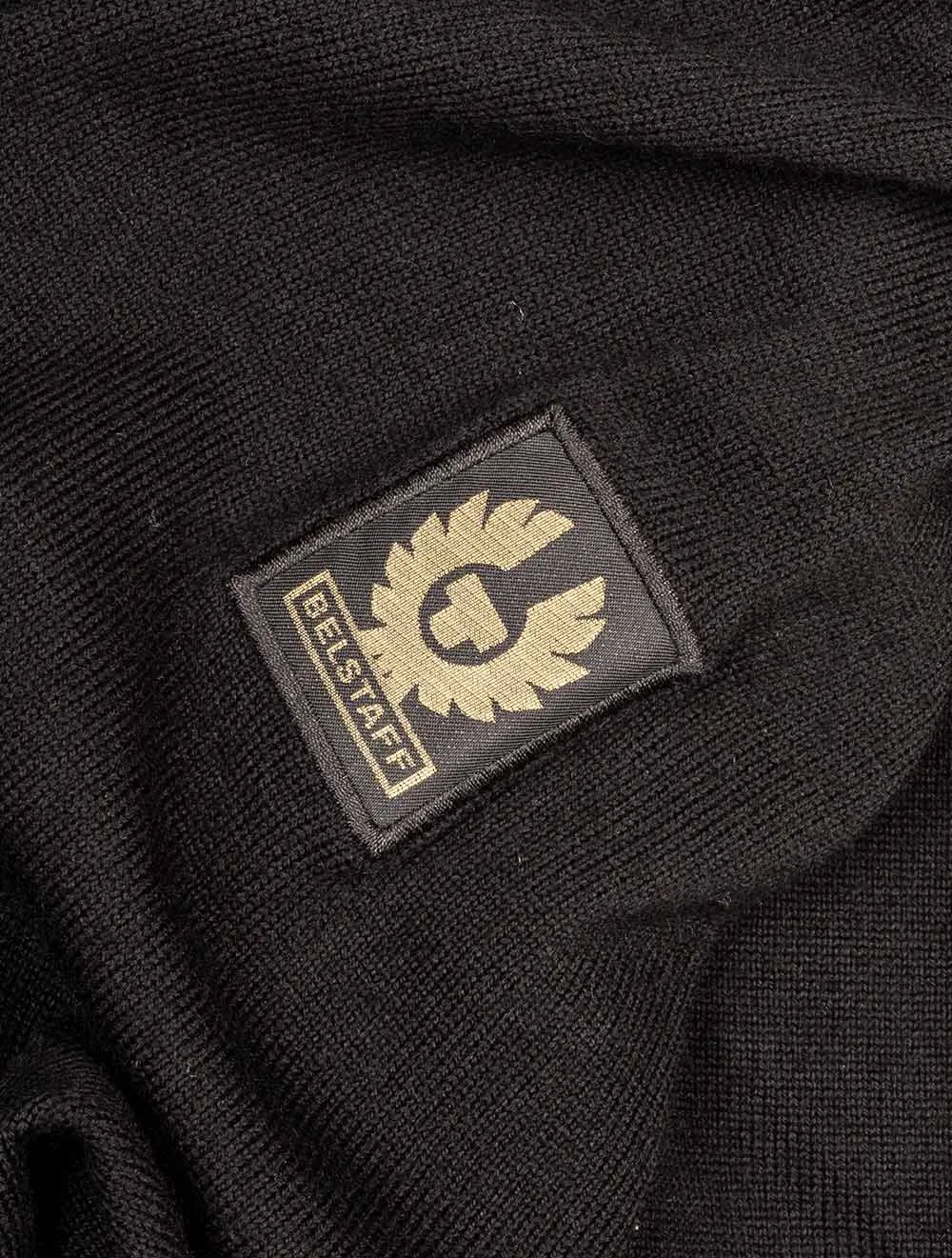 Vollreißverschluss Merino-Wollcardigan Schwarz