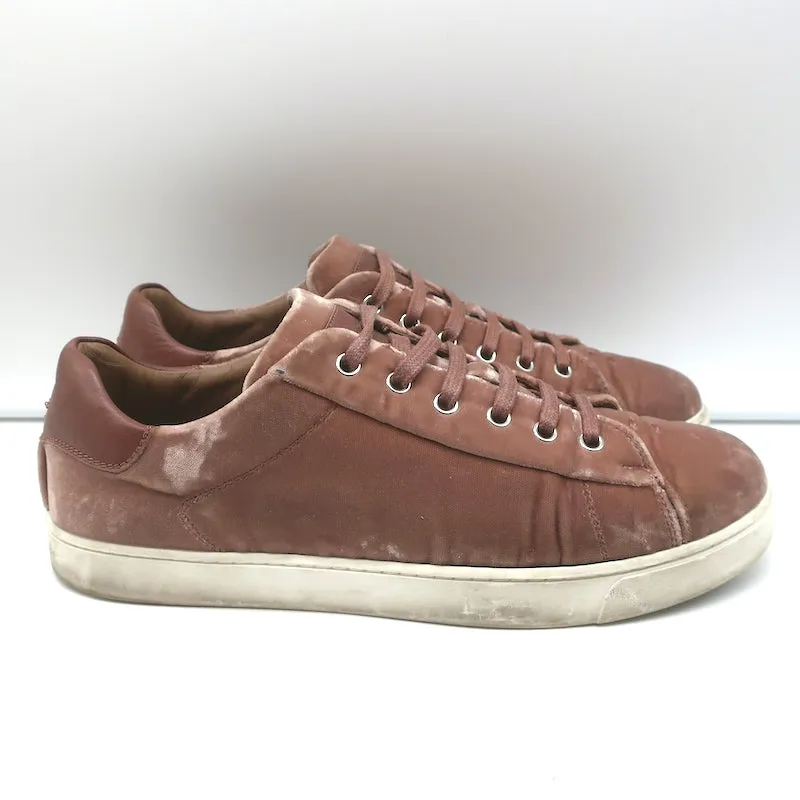 Gianvito Rossi Velvet Low Top Sneakers Staubiges Rosa Größe 39