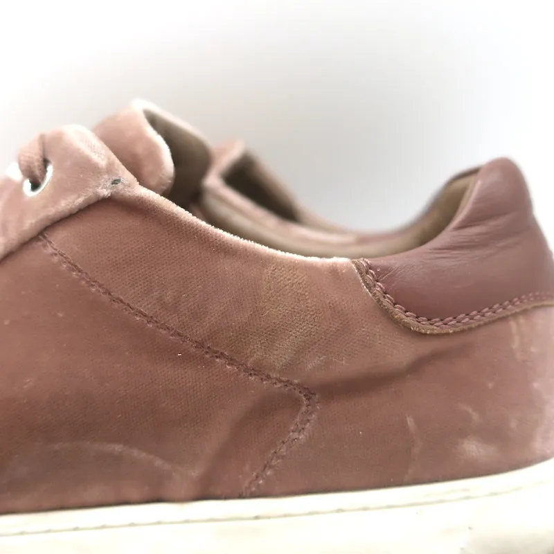 Gianvito Rossi Velvet Low Top Sneakers Staubiges Rosa Größe 39