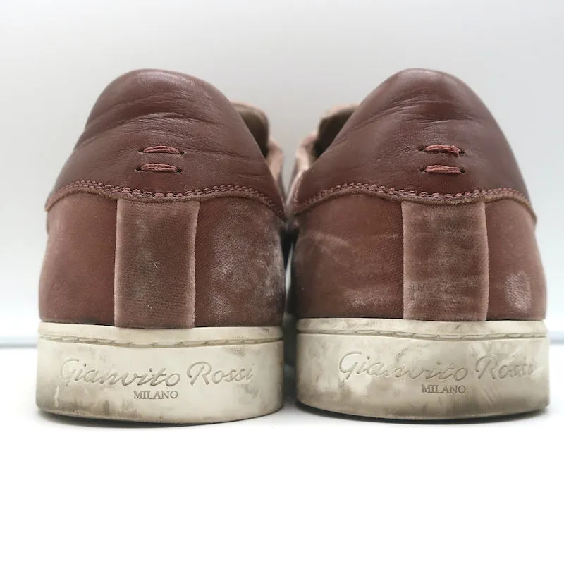 Gianvito Rossi Velvet Low Top Sneakers Staubiges Rosa Größe 39