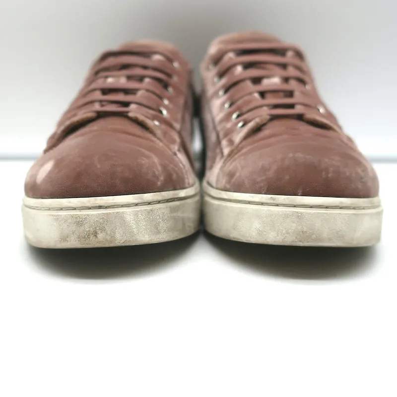 Gianvito Rossi Velvet Low Top Sneakers Staubiges Rosa Größe 39
