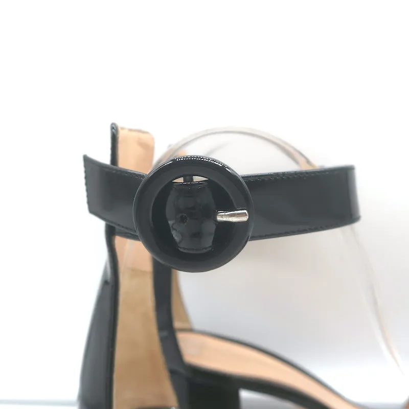 Gianvito Rossi Versilia Riemchensandalen Schwarz Lackleder Größe 40.5 NEU