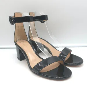 Gianvito Rossi Versilia Riemchensandalen Schwarz Lackleder Größe 40.5 NEU