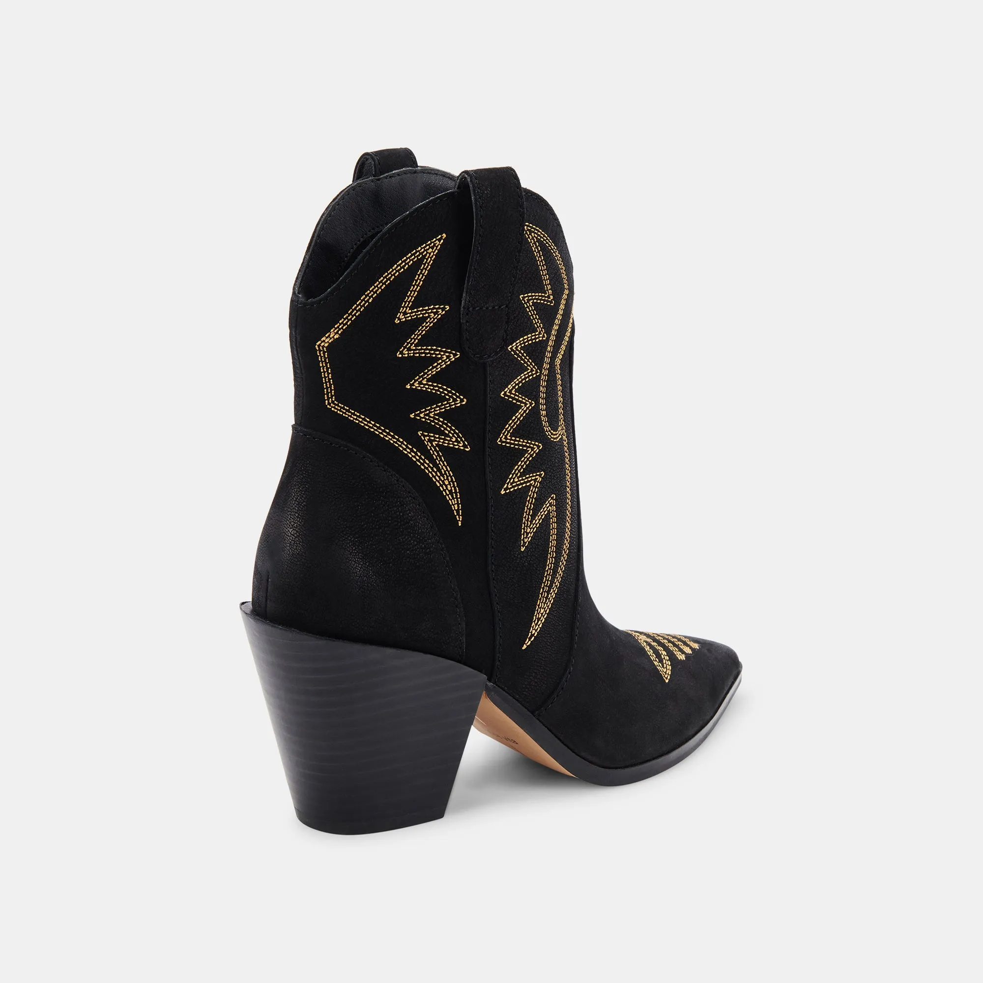 GINNI STIEFELETTEN SCHWARZ NUBUK