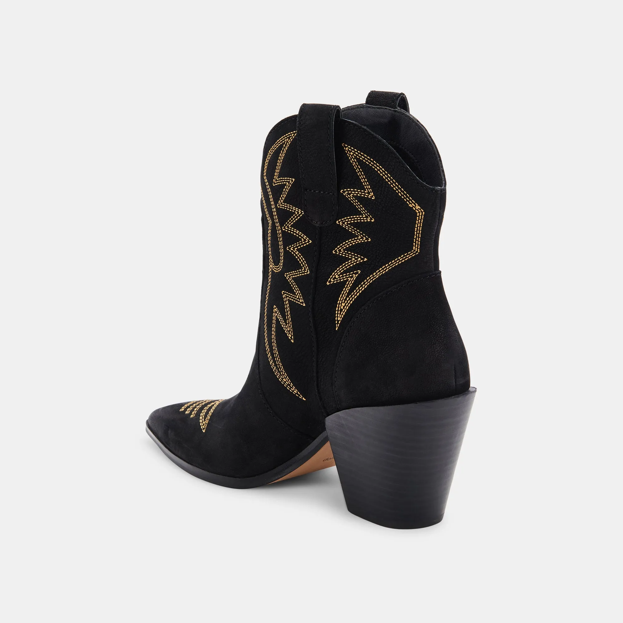 GINNI STIEFELETTEN SCHWARZ NUBUK
