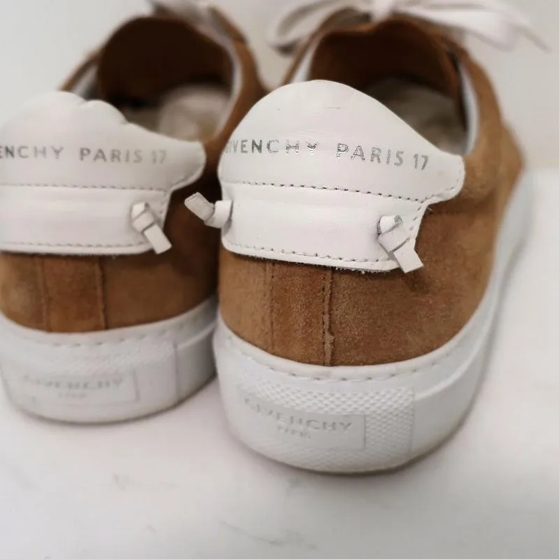 Givenchy Urban Knots Low Top Sneakers Braun Wildleder & Weißes Leder Größe 37.5