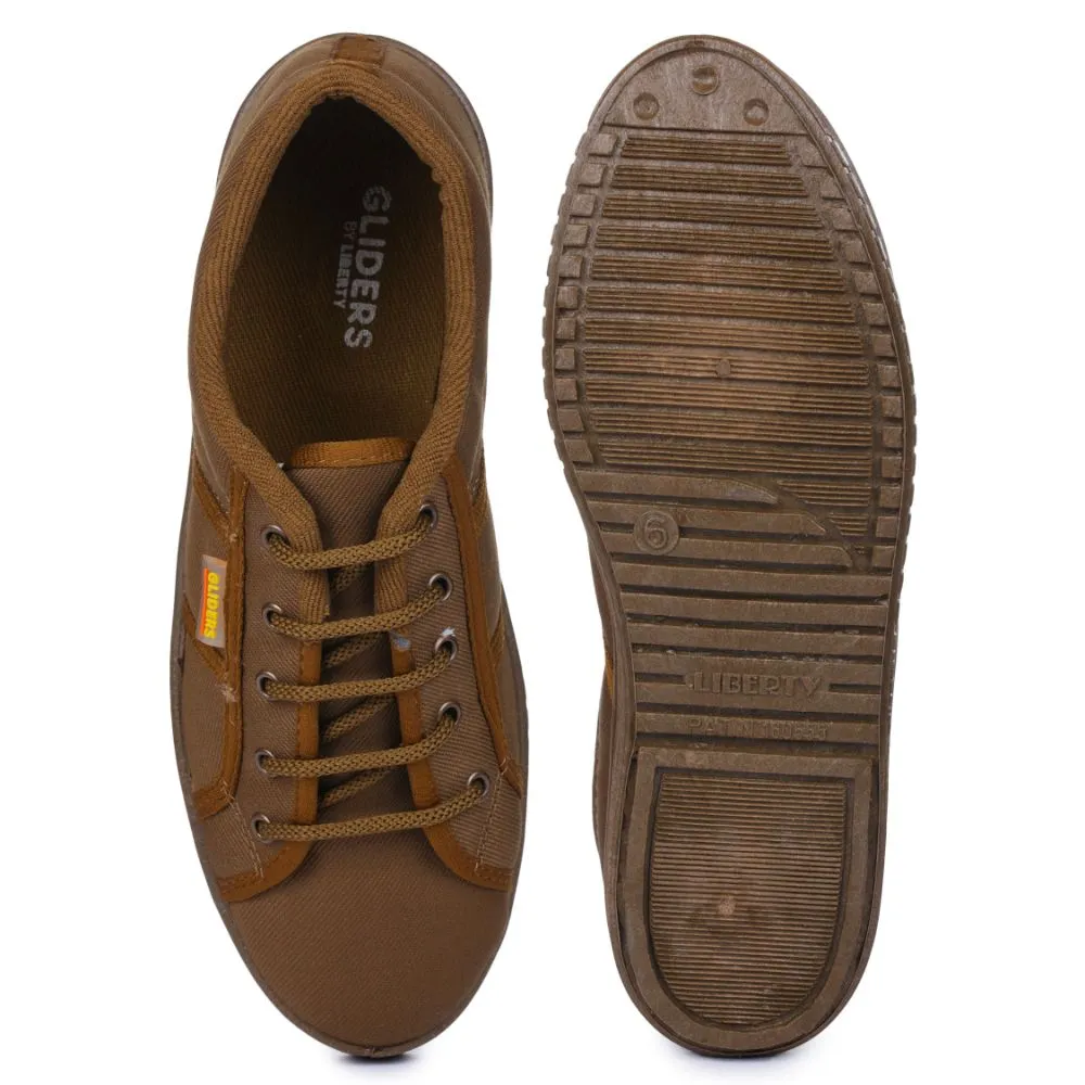 Gliders Beige Casual Schnürschuhe Für Herren JUMPER-E By Liberty