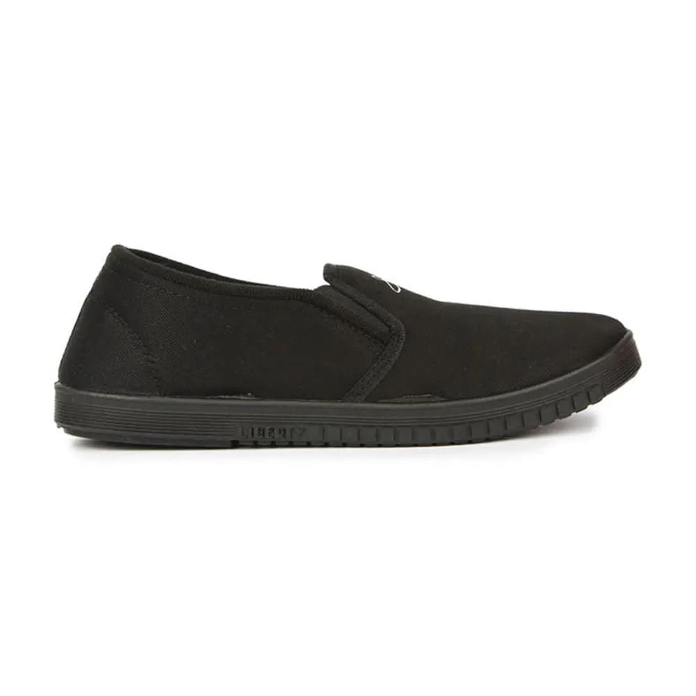 Gliders Bequeme Schwarze Schlupf-Mokassins Schuhe Für Herren JOGGING-E By Liberty