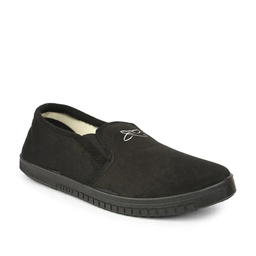 Gliders Bequeme Schwarze Schlupf-Mokassins Schuhe Für Herren JOGGING-E By Liberty