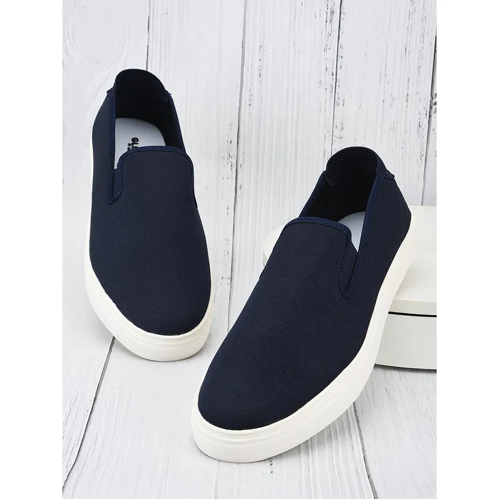 Gleiter Schnürsenkellose Marineblaue Freizeitsneaker Für Männer HYPER-E By Liberty