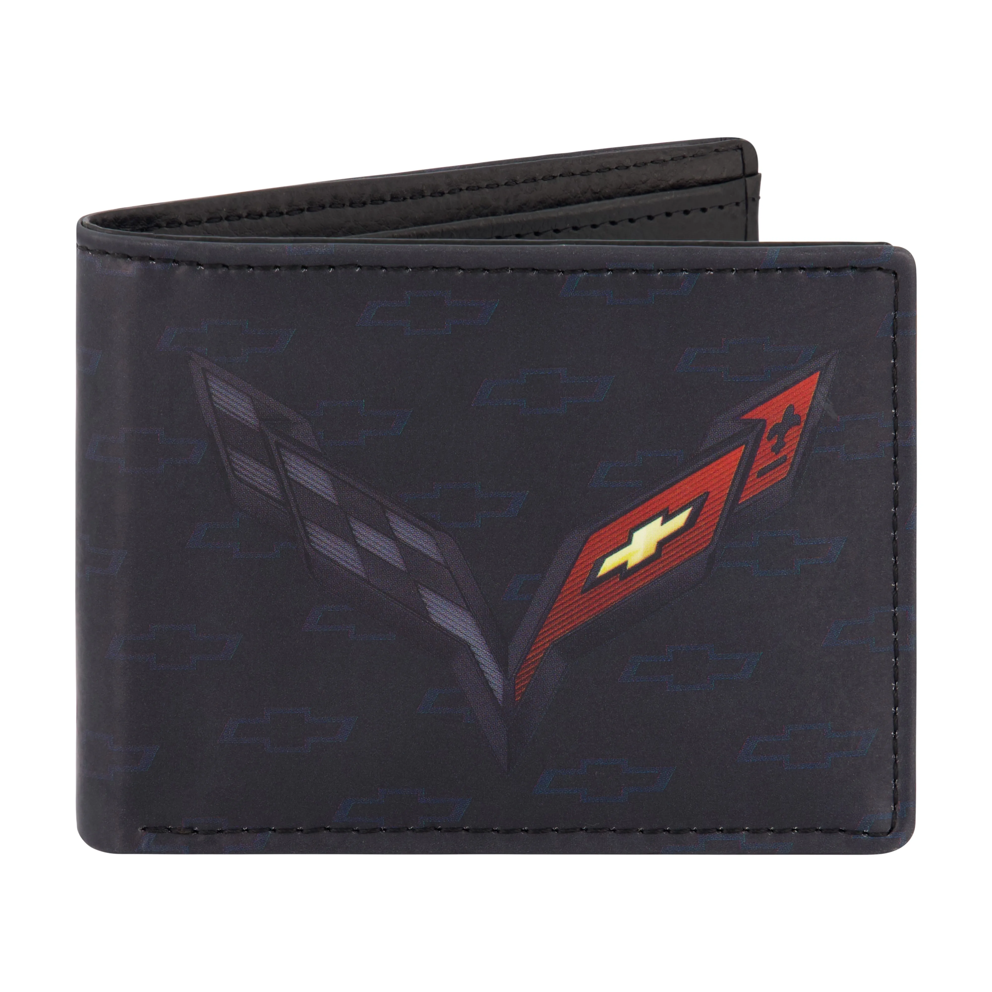 GM CHEVROLET LOGO Brieftasche mit zwei Fächern, schlanke Brieftasche mit dekorativer Dose für Herren und Damen, ecco Schuhe