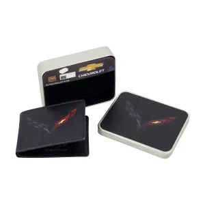 GM CHEVROLET LOGO Brieftasche mit zwei Fächern, schlanke Brieftasche mit dekorativer Dose für Herren und Damen, ecco Schuhe