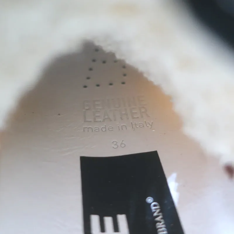 Golden Goose Slide Gestreifte High-Top-Sneakers Burgunder Wildleder Größe 36