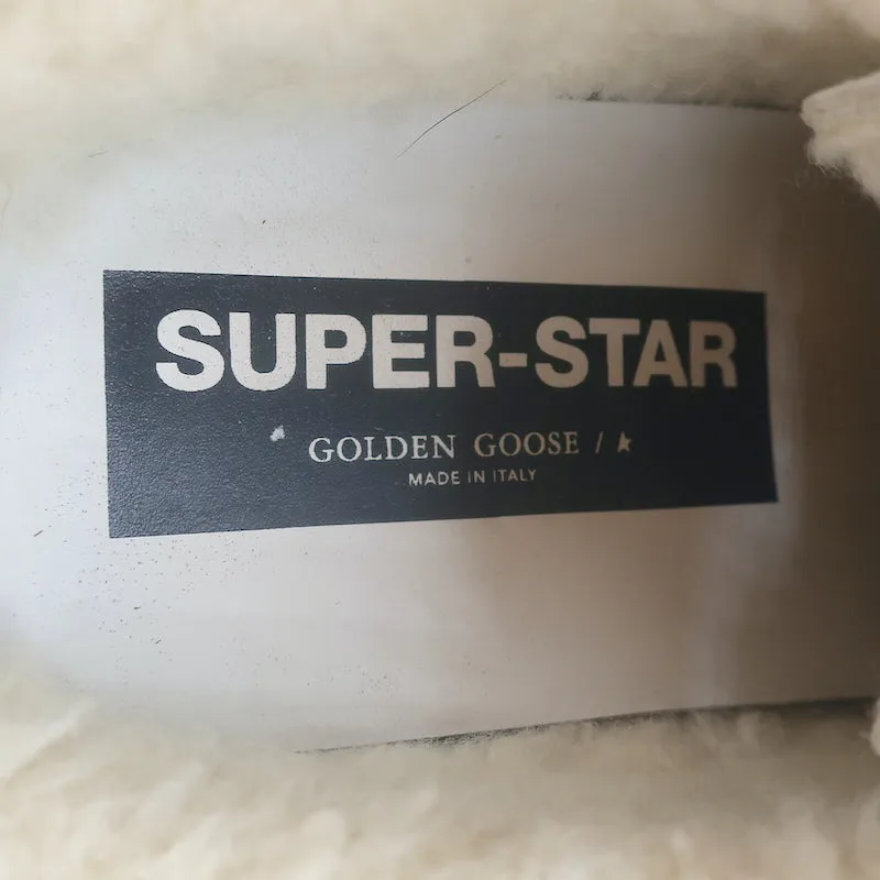 Golden Goose Superstar Sabot Shearling Sneakers Leoparden-Ponyhaar Größe 38