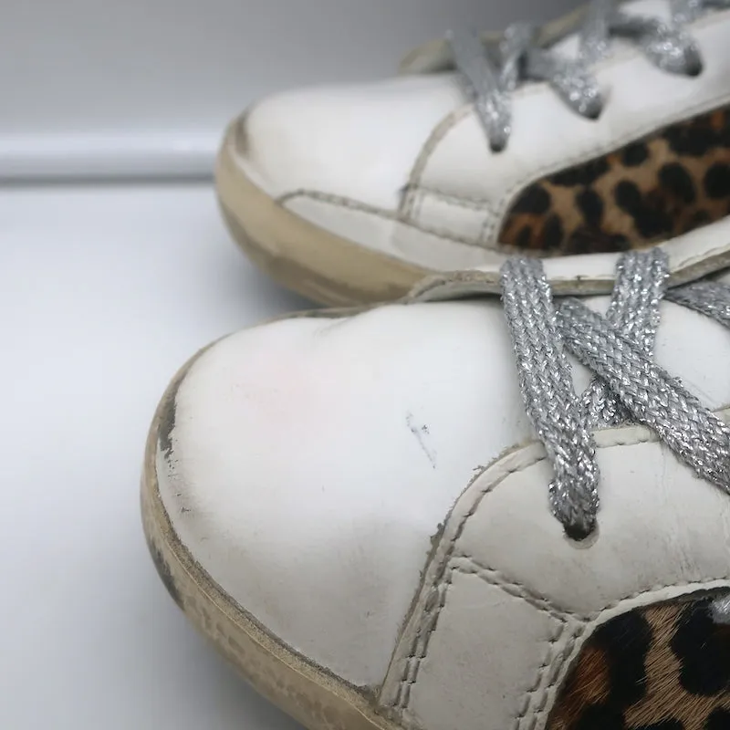 Golden Goose Superstar Sabot Shearling Sneakers Leoparden-Ponyhaar Größe 38