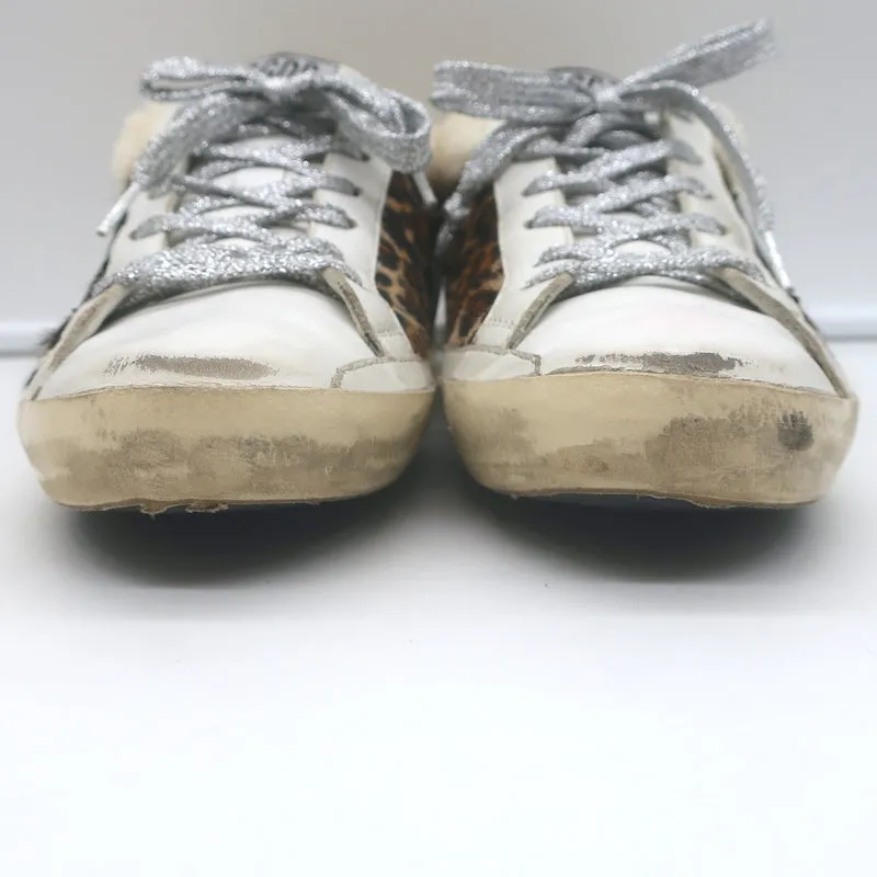Golden Goose Superstar Sabot Shearling Sneakers Leoparden-Ponyhaar Größe 38