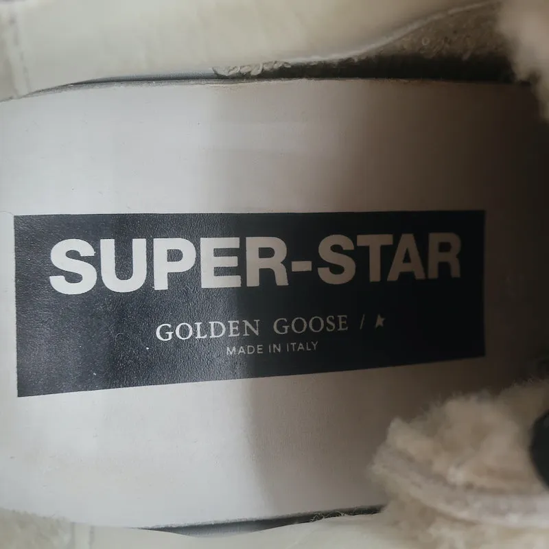 Golden Goose Superstar Shearling Low Top Sneakers Weißes Leder Größe 36 NEU