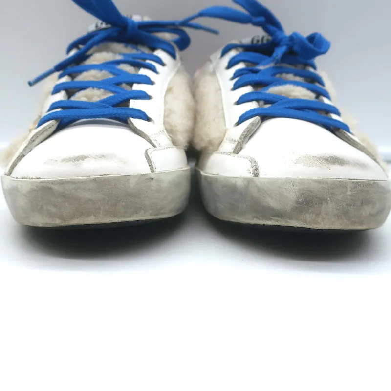 Golden Goose Superstar Shearling Low Top Sneakers Weißes Leder Größe 36 NEU