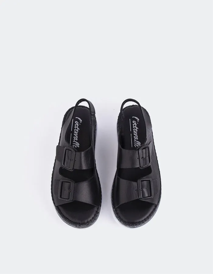 Grafton Schwarz Leder