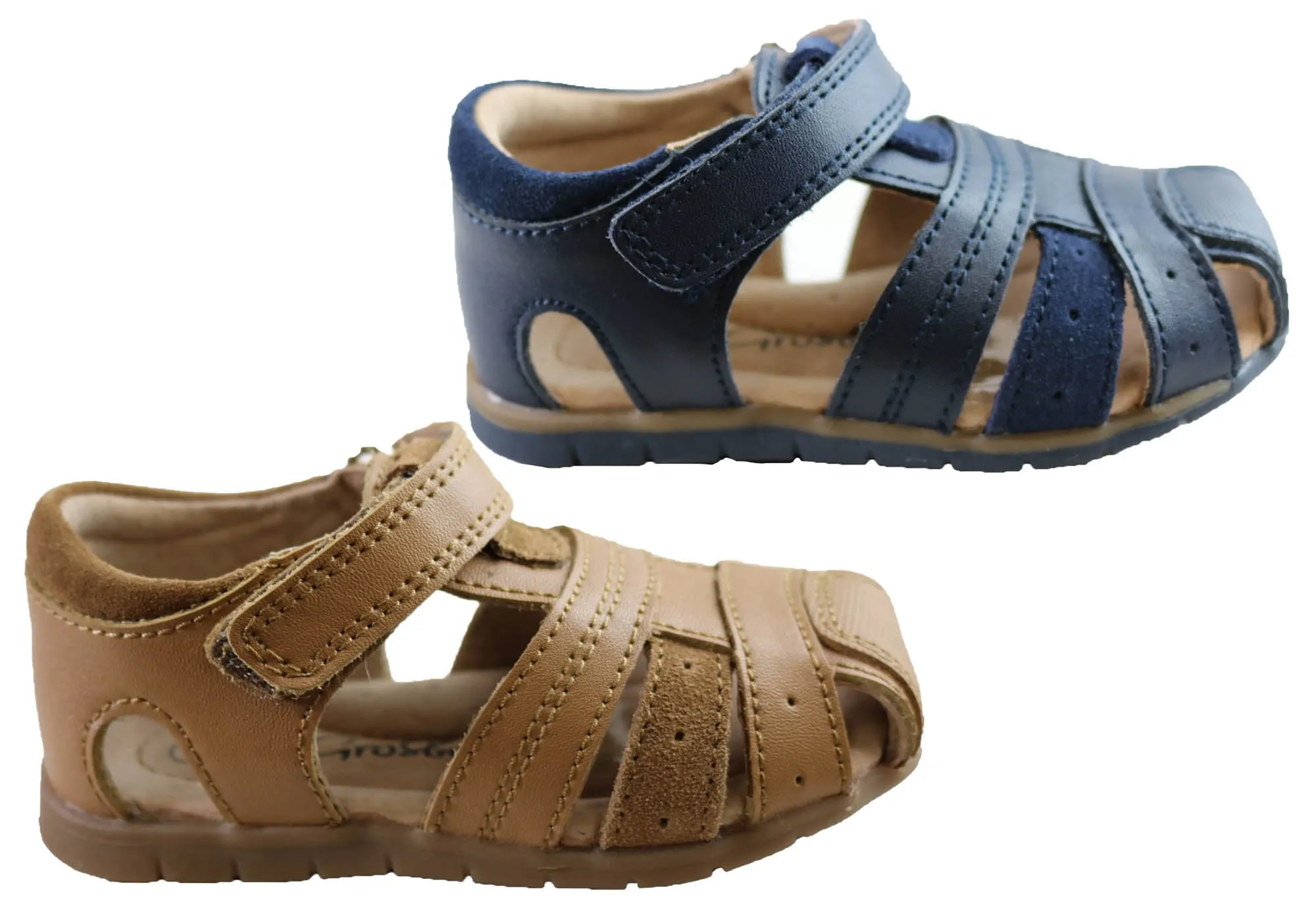 Grosby Albion Kinder-Sandalen aus weichem Leder für Kleinkinder und Babys