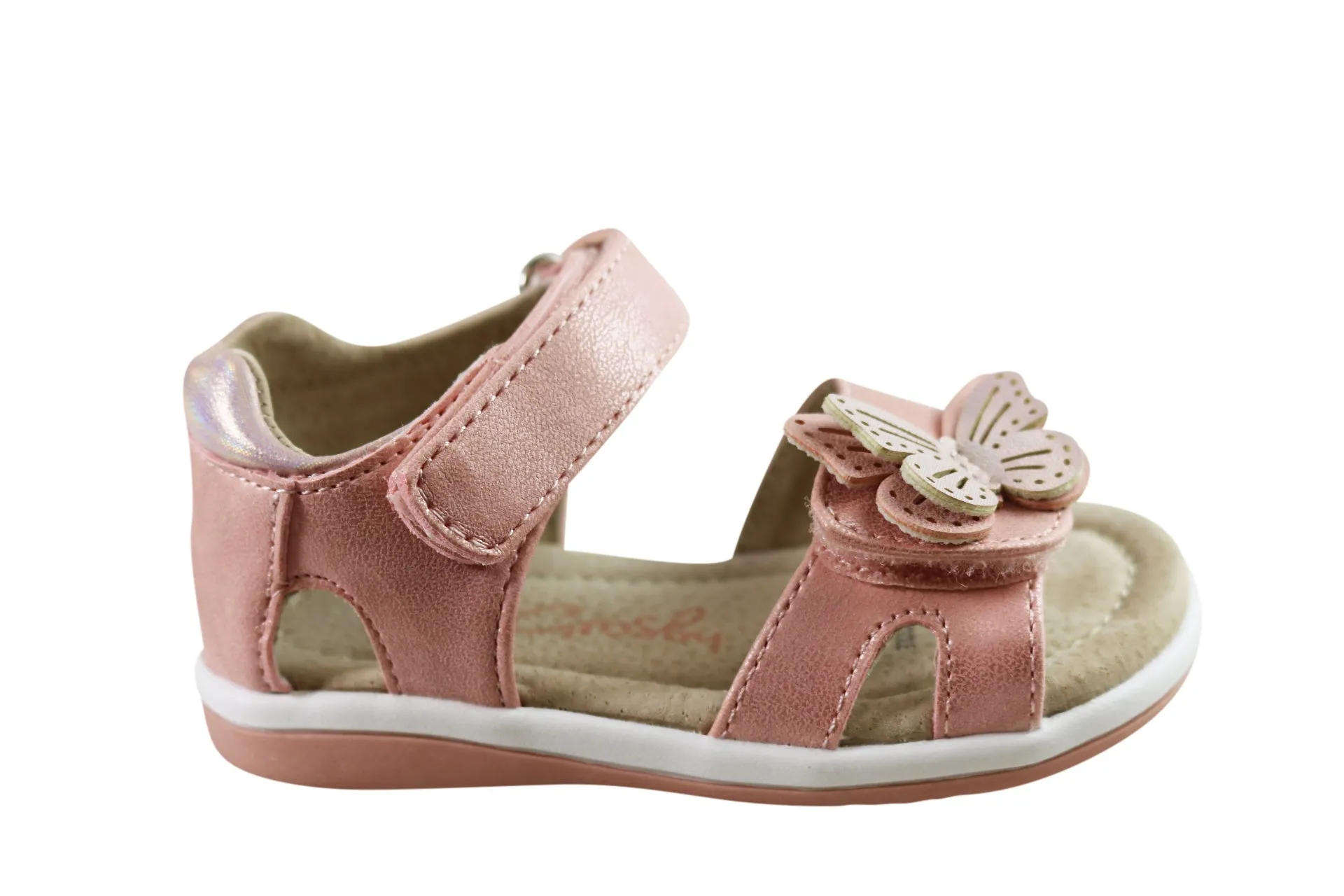 Grosby Satin Schmetterling Baby Kleinkind Kinder Mädchen Bequeme Sandalen Grosby Schuhe