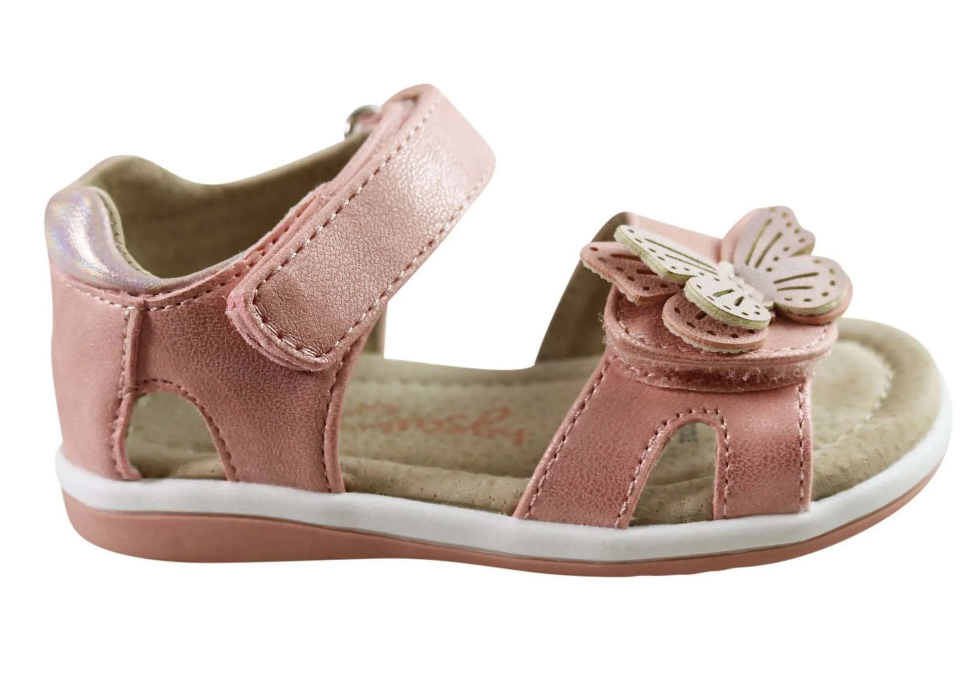 Grosby Satin Schmetterling Baby Kleinkind Kinder Mädchen Bequeme Sandalen Grosby Schuhe