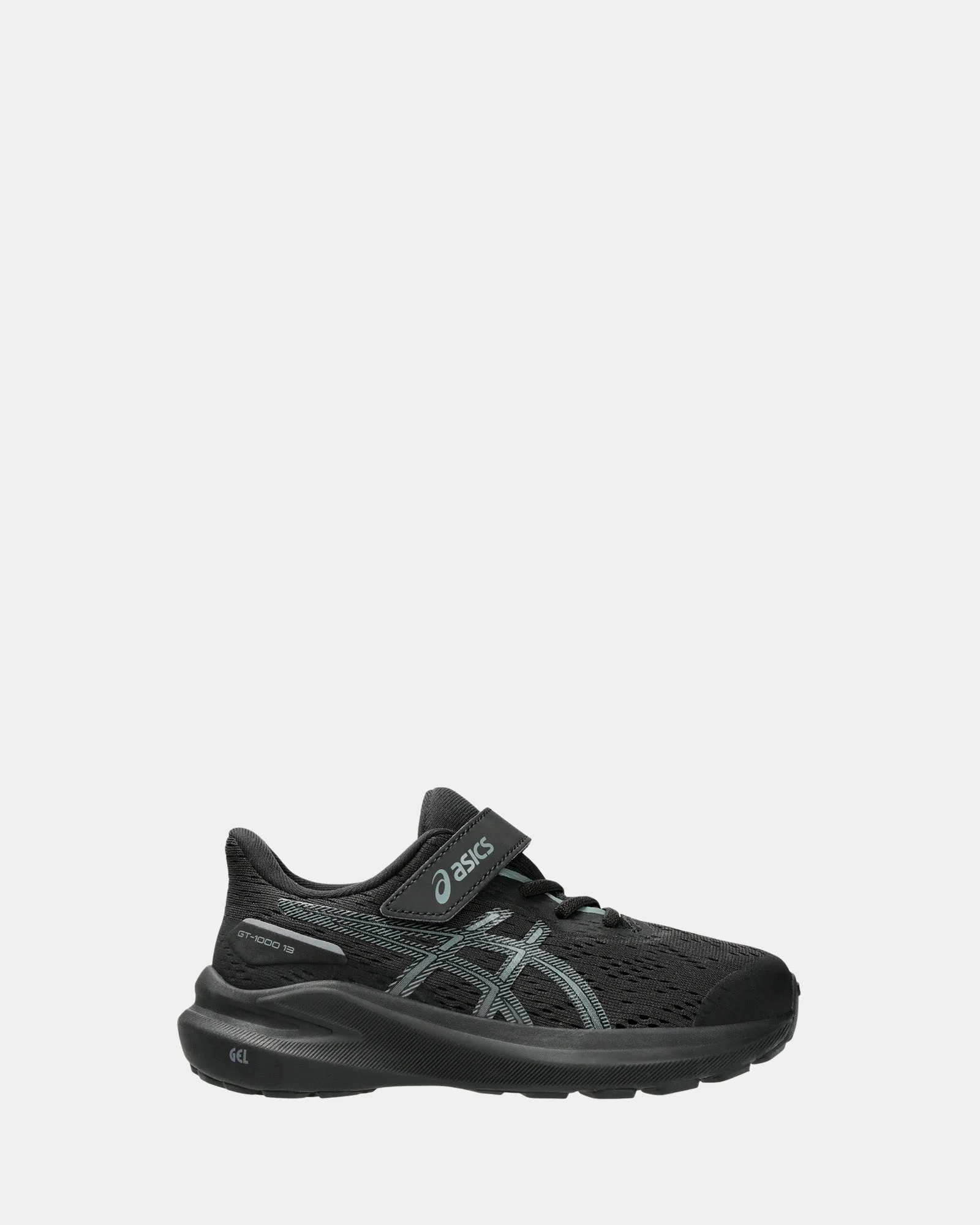 GT-1000 13 Black Grade School Schuhe Schwarz/Stahlgrau von Asics