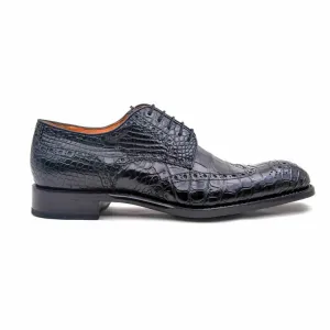 H und H Alligator Schnürschuhe - Schwarz