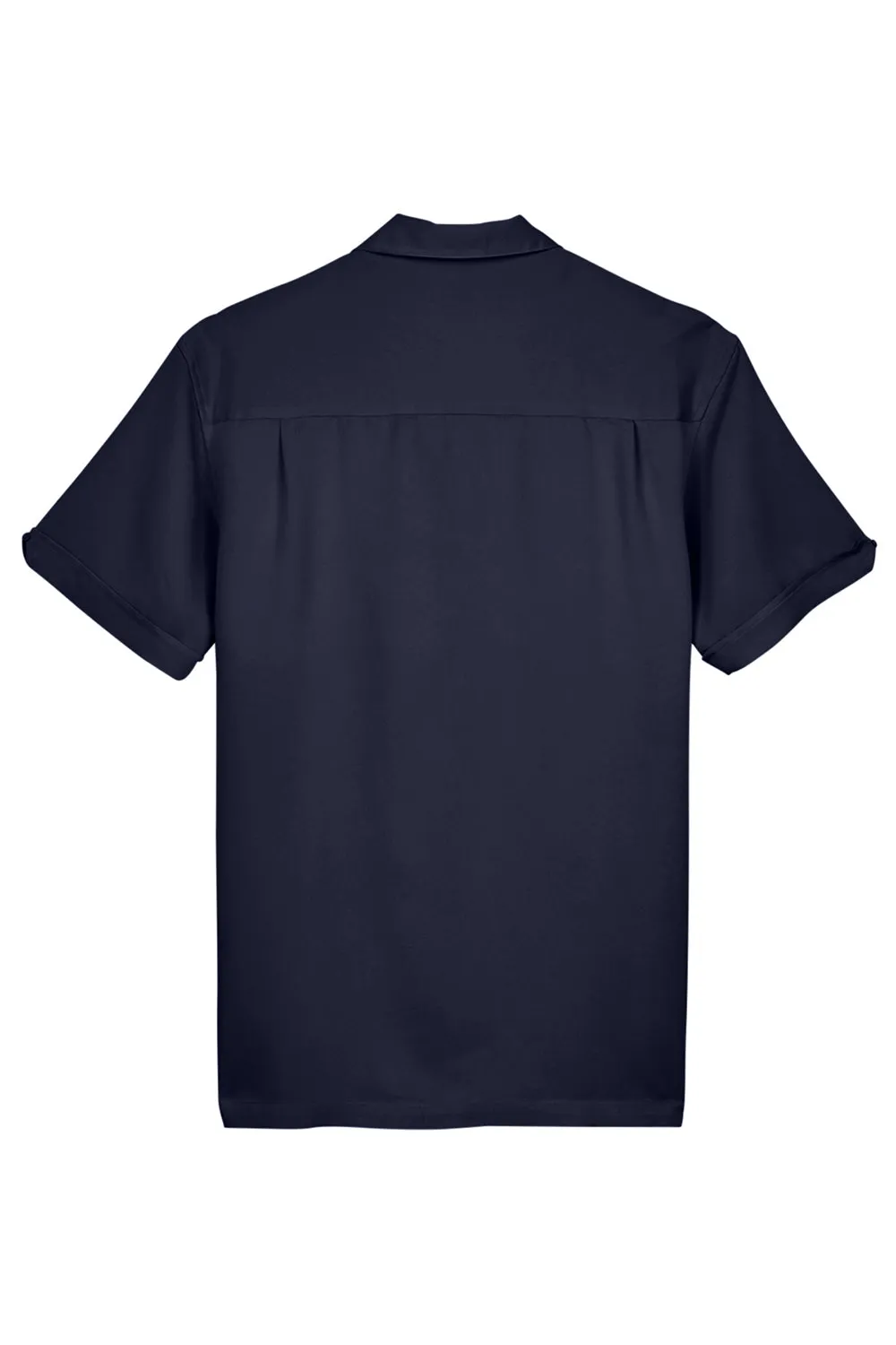 Harriton Herren Bahama Bügelfrei Kurzarm Hemd Camp Shirt - Marineblau/Creme