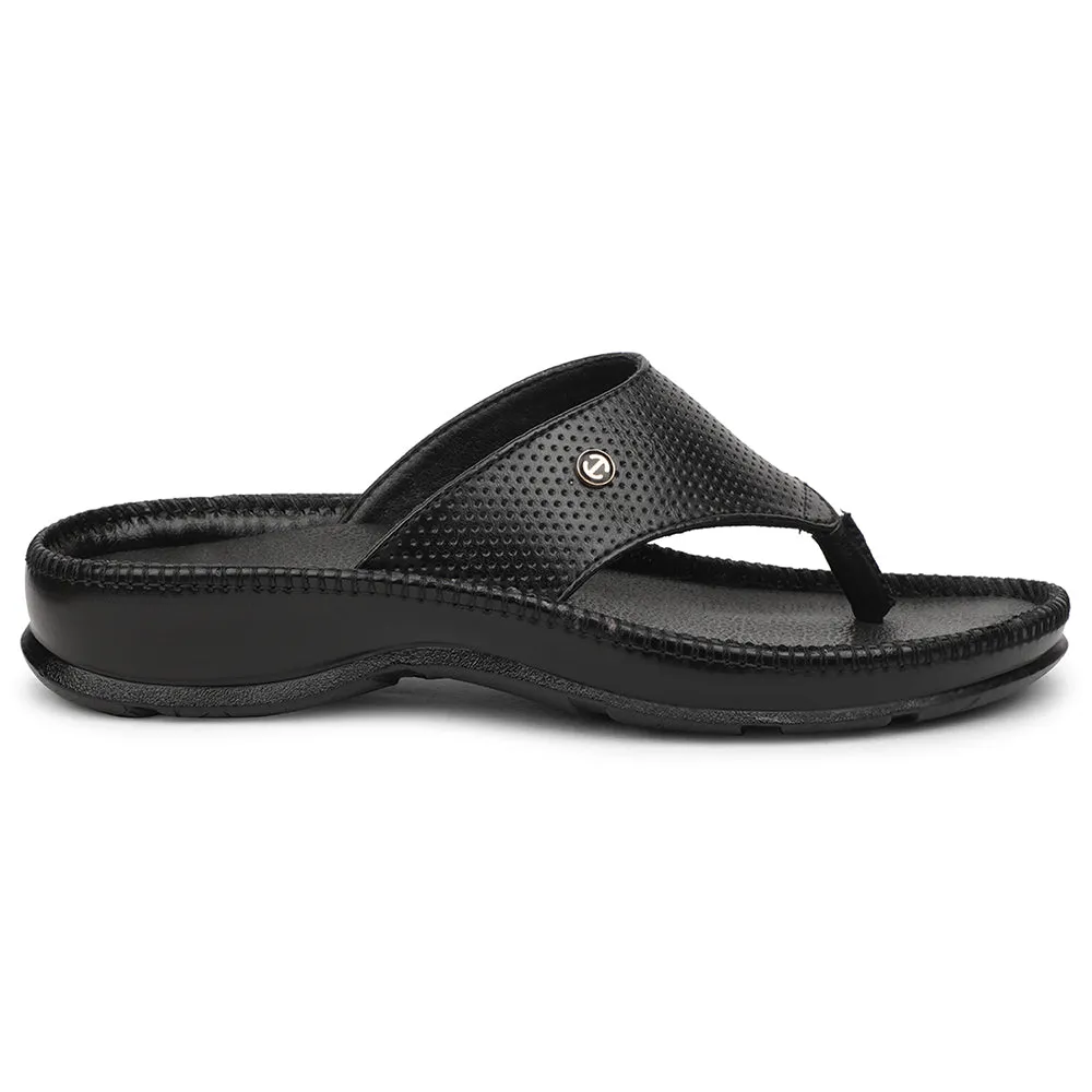 Healers Schwarze Bequeme Hausschuhe Für Herren CSS-25 Von Liberty