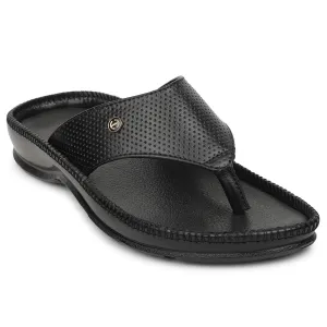 Healers Schwarze Bequeme Hausschuhe Für Herren CSS-25 Von Liberty