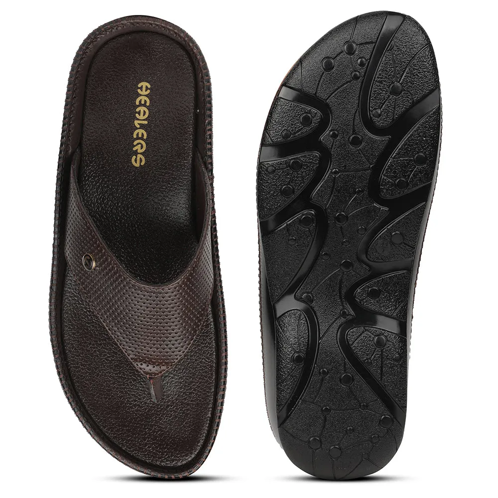 Liberty Healers Brown Bequeme Hausschuhe Für Herren CSS-25