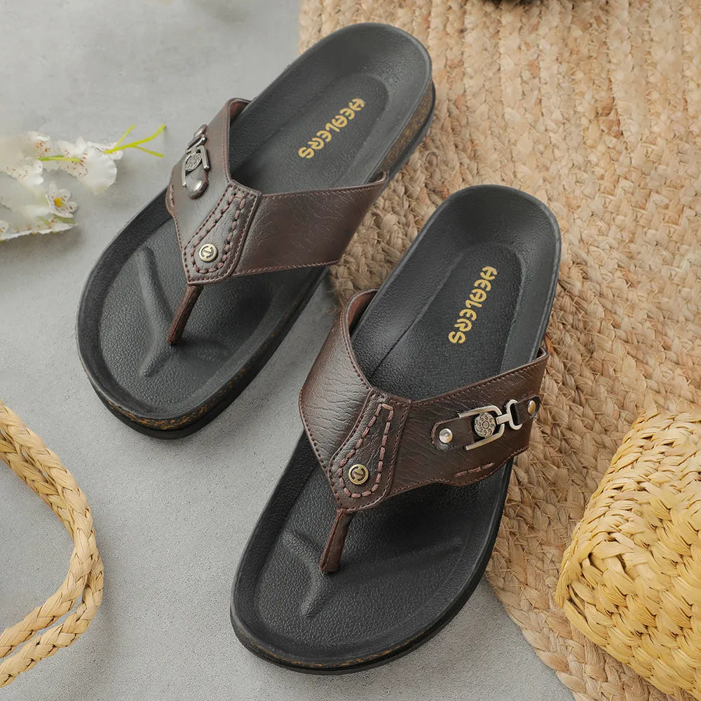 Liberty Healers Brown Bequeme Hausschuhe Für Herren CSS-28E
