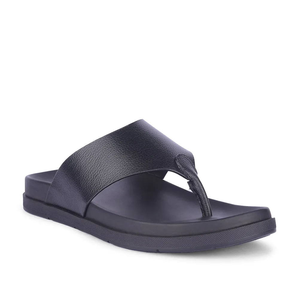 Healers Bequeme Schwarze Hausschuhe Für Herren MSL-3 Von Liberty