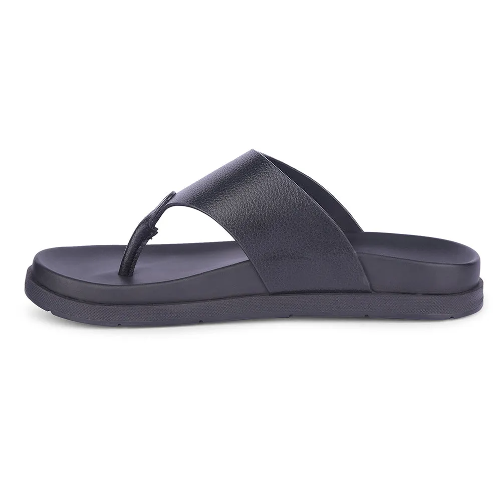 Healers Bequeme Schwarze Hausschuhe Für Herren MSL-3 Von Liberty