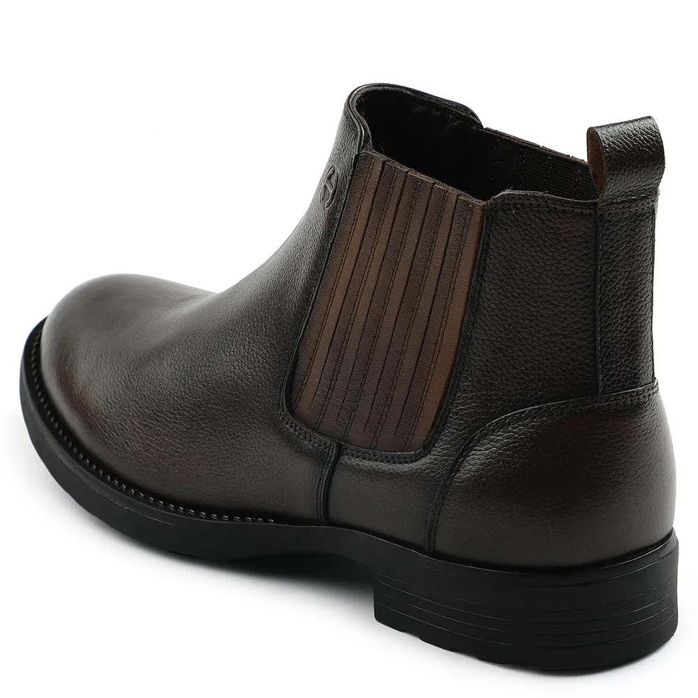 Healers Dunkelbraune Casual Chelsea Boots Ohne Schnürung Für Herren J757-01 Von Liberty