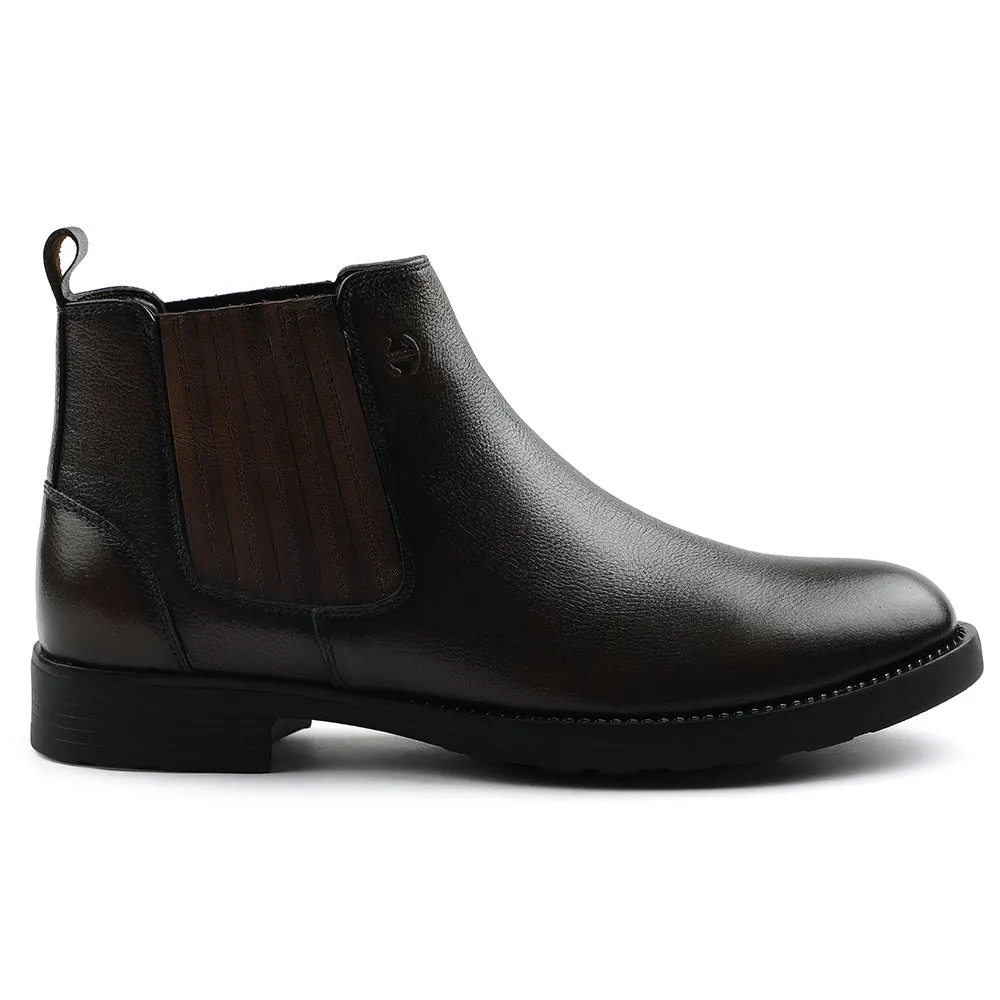 Healers Dunkelbraune Casual Chelsea Boots Ohne Schnürung Für Herren J757-01 Von Liberty