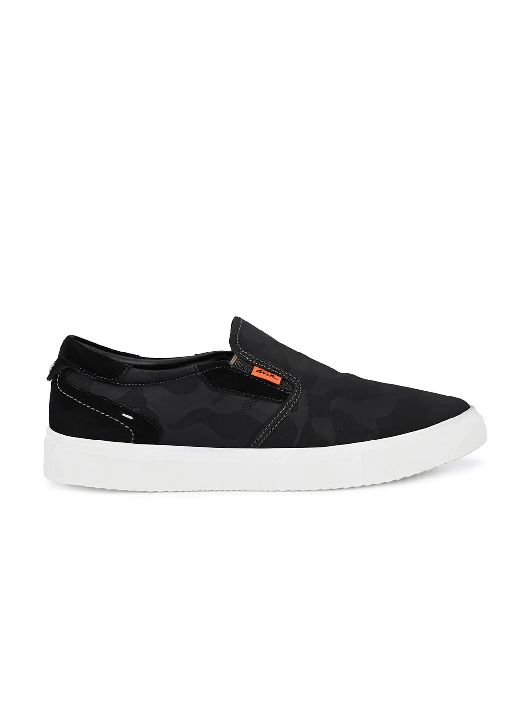 Hitz Herren Schwarze Slip-On Freizeitsneaker